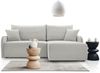 Selsey 'Netarro' Ecksofa mit Schlaffunktion, Bettkasten und Chenille-Bezug, graubeige, rechts Bild 2