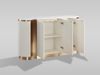 Livin Hill Stilig ST917F Kommode, MDF, Kunstmarmor, Edelstahl, 88 x 40 x 158 cm Bild 3