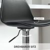 Barhocker Set 2er höhenverstellbar drehbar Kunstleder verchromt Stahlfuß Tresen Hocker Küche Bild 2