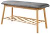 riess-ambiente Schuhbank ZEN-BO 80cm natur/grau - Bambus, FSC, Regal, Sitzbank, viel Stauraum (Einzelartikel, 1-St), Gepolsterte Garderobenbank aus Massivholz - ideal für Eingangsbereich Bild 2