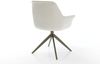 Drehstuhl Kaira-Flex Bouclé Soft Beige Kreuzgestell breit Effektfinish Titan 360° drehbar Wippfunktion Bild 5
