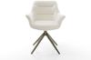 Drehstuhl Kaira-Flex Bouclé Soft Beige Kreuzgestell breit Effektfinish Titan 360° drehbar Wippfunktion Bild 2