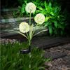GLOBO LIGHTING LED Solarleuchte, LED-Leuchtmittel fest verbaut, Neutralweiß, Außenleuchte Solarlampe Gartendeko LED Pusteblume H 75 cm 2er Set Bild 4