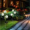 GLOBO LIGHTING LED Solarleuchte, LED-Leuchtmittel fest verbaut, Neutralweiß, Außenleuchte Solarlampe Gartendeko LED Pusteblume H 75 cm 2er Set Bild 3