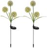 GLOBO LIGHTING LED Solarleuchte, LED-Leuchtmittel fest verbaut, Neutralweiß, Außenleuchte Solarlampe Gartendeko LED Pusteblume H 75 cm 2er Set Bild 2