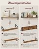 VASAGLE 'LWSDE062K01' Wandregal 2er Set, vintagebraun-mattschwarz, 12,7 x 60 x 11,2 cm Bild 2