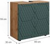 Vicco 'Irma' Waschbeckenunterschrank, Holz, Grün / Natur, 59 x 30 x 60 cm Bild 3