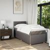 vidaXL Boxspringbett mit Matratze Taupe 100x200 cm Stoff 3287378 Bild 3