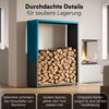STEELSØN ‚Keid’ Kaminholzregal 150x120x42,5 cm, Brennholz Regal für innen/außen, rostfrei & wetterfest, stabil aus Metall, anthrazit Bild 5