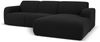 Micadoni Ecksofa Molino 4-Sitzer Rechts Boucle Schwarz Bild 2