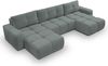 AX LIVING Ecksofa Grau mit Schlaffunktion Hosio 359 cm – Komfortable Wohnlandschaft Bild 3