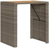 vidaXL Garten-Bartisch mit Holzplatte Grau 105x80x110 cm Polyrattan 368697 Bild 2