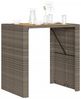 vidaXL Garten-Bartisch mit Holzplatte Grau 105x80x110 cm Polyrattan 368697 Bild 4