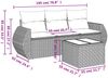 vidaXL 4-tlg. Garten-Sofagarnitur mit Kissen Braun Poly Rattan 3253410 Bild 3
