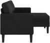 vidaXL 2-Sitzer-Sofa mit Chaiselongue L-förmig Schwarz 125 cm Kunstleder 4107083 Bild 4