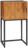 HOMCOM Konsolentisch mit Stauraum, Sofatisch Flurtisch im Industriedesign, Beistelltisch (Couchtisch, 1-St, Beistelltisch), Stahl, Natur, 40 x 30 x 76 cm Bild 2