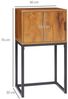 HOMCOM Konsolentisch mit Stauraum, Sofatisch Flurtisch im Industriedesign, Beistelltisch (Couchtisch, 1-St, Beistelltisch), Stahl, Natur, 40 x 30 x 76 cm Bild 3