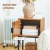 HOMCOM Konsolentisch mit Stauraum, Sofatisch Flurtisch im Industriedesign, Beistelltisch (Couchtisch, 1-St, Beistelltisch), Stahl, Natur, 40 x 30 x 76 cm Bild 4