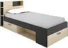 Vente-unique - LEANDRE Bett Holz, Platte GrauBeige - B 99,5 cm x H 95 cm x L 218,5 cm Bild 4