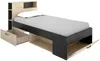 Vente-unique - LEANDRE Bett Holz, Platte GrauBeige - B 99,5 cm x H 95 cm x L 218,5 cm Bild 5