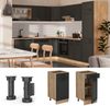 Küchenunterschrank R-Line Anthrazit Landhaus 40 cm ohne Arbeitsplatte Vicco Bild 3