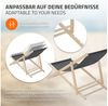 ECD Germany Gartenliege Holz Liegestuhl Beachstuhl klappbarer Strandstuhl Strandliege Liege, 10 St, 10er Set Sonnenliege mit 3-Fach verstellbarer Rückenlehne Relaxliege Bild 4