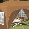 vidaXL Pop-up Partyzelt 575 x 288 x 245 cm Beige Oxford-Stoff 42019903 Bild 3