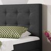 Boxspringbett Köln Plus 90x200 cm Webstoff Anthrazit mit Topper-Optik Bild 3
