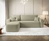 Ecksofa Schlafsofa Sofa AGEPO Stoff Quelle Latte Ottomane Links Bild 2