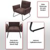 Lounge-Sessel HWC-K34, Cocktailsessel Sessel, Bouclé Stoff/Textil MVG-zertifiziert ~ braun Bild 2
