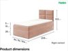 MEBLINI Kinderbett mit Bettkasten MINO 3 80x200 Rechts – H3/Rosa Samt Gepolstert Einzelbett mit Matratze - Polsterbett mit Stauraum - Bett mit Kopfteil – Stauraumbett Bild 5