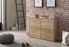Kadima Design Schuhschrank "Nidda" Holz: Zeitloses Design, große Ablagefläche, 4 Klapptüren, 8 Schuhablagen, einfacher Aufbau. Beige, 120x24x81 cm Bild 3