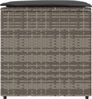 vidaXL Kissenbox mit Speicher Grau 50 x 50 x 50 cm Poly-Rattan 365410 Bild 5