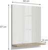 Badspiegelschrank Marelle Weiß/Artisan 60 x 67 cm mit Regal Vicco Bild 3