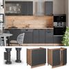 Spülenunterschrank Fame-Line Dunkelgrau 80 cm ohne Arbeitsplatte Vicco Bild 3