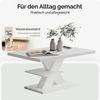 CASARIA® Couchtisch Detroit Weiß 90x60x45cm 2 Ablagen Holz Wohnzimmertisch Bild 4