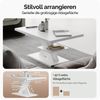 CASARIA® Couchtisch Detroit Weiß 90x60x45cm 2 Ablagen Holz Wohnzimmertisch Bild 3