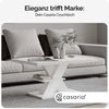 CASARIA® Couchtisch Detroit Weiß 90x60x45cm 2 Ablagen Holz Wohnzimmertisch Bild 2