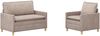 vidaXL Sofa Set 2 pcs Beige Polyester 3417047 Bild 2