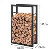 Kaminholzregal Stapelhilfe 100x60x25 cm Brennholzregal TopMulti Metall Regal Bild 2