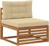 vidaXL Outdoor-Sofagarnitur mit Kissen 8 pcs Natur und Beige 3383656 Bild 3