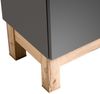 Badezimmer Hochschrank SOLNA-56 inkl. Standfüßen, Hochglanz grau, B x H x T ca. 35 x 187 x 33cm Bild 5