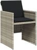 vidaXL Gartenstühle mit Kissen 4 Stk. Hellgrau Poly Rattan 364937 Bild 4