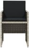 vidaXL Gartenstühle mit Kissen 4 Stk. Hellgrau Poly Rattan 364937 Bild 5