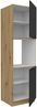 Küchen Hochschrank 60 cm Küche ARIA Schwarz ultra matt + Eiche Artisan matt, hochwertige Fronten mit Anti Fingerprint Beschichtung, Soft-Close Küchenzeile Küchenblock Bild 3