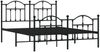 vidaXL Bettgestell mit Kopf- und Fußteil Metall Schwarz 140x200 cm 353458 Bild 3