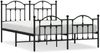 vidaXL Bettgestell mit Kopf- und Fußteil Metall Schwarz 140x200 cm 353458 Bild 2