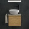 Alpenberger Badmöbel-Set mit Aufsatzwaschbecken Waschtisch mit Unterschrank & Keramikplatte, (Gäste WC Waschtisch mit Waschbecken, Waschbeckenunterschrank mit Softclose), Aufsatzwaschbecken mit Unterschrank hängend, Gäste WC Möbel Bild 2