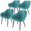 ML-DESIGN Stuhl Esszimmerstühle mit Rücken- & Armlehne moderne Design Küchenstühle (4 St), Küchenstuhl Blau mit Samtbezug, Ergonomischer Polsterstuhl Bild 4
