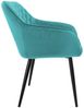ML-DESIGN Stuhl Esszimmerstühle mit Rücken- & Armlehne moderne Design Küchenstühle (4 St), Küchenstuhl Blau mit Samtbezug, Ergonomischer Polsterstuhl Bild 2